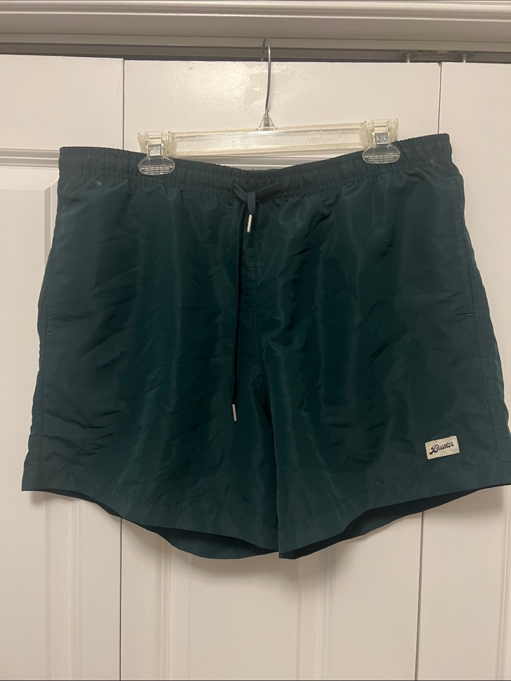 Men's Dark green Swim Trunks with Elastic Waist NWT